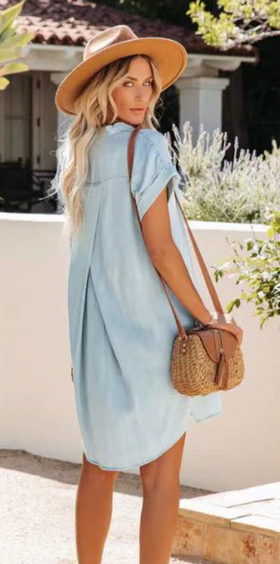 The First Time Chambray Dress