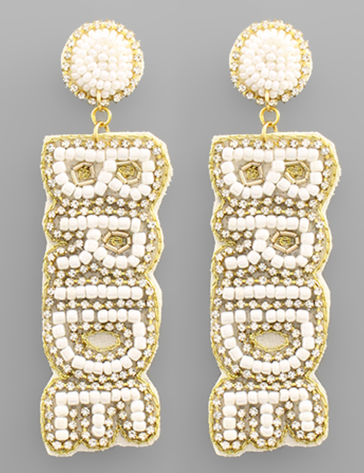Bride Bead & Crystal Earrings