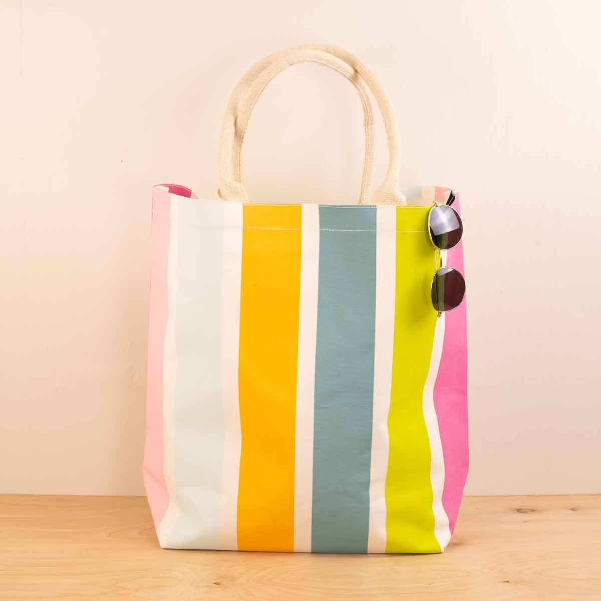 Tropical Sunrise Coast Tote   White/Multi   20x17x6.5