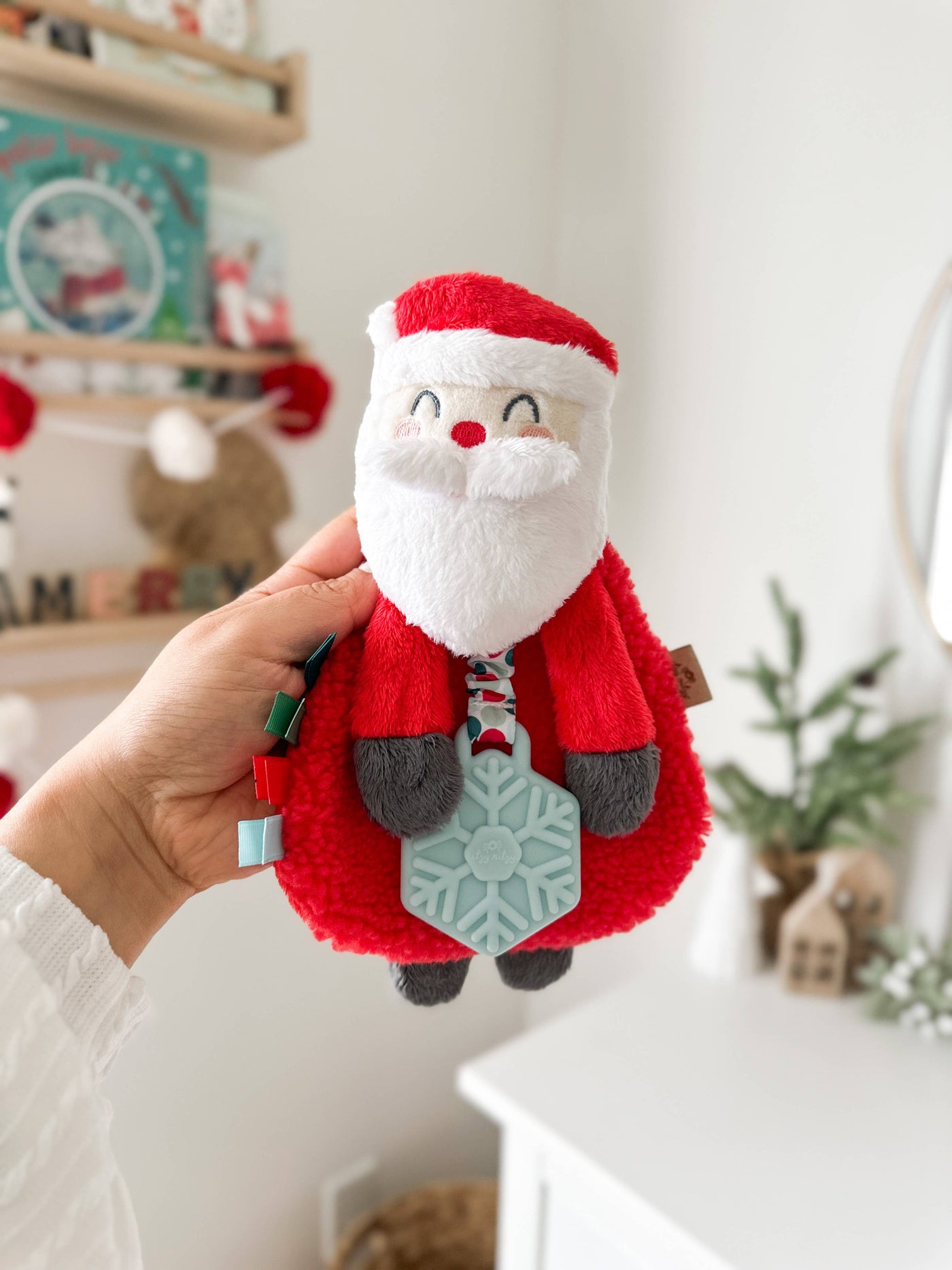 Holiday Santa Itzy Lovey™ Plush + Teether Toy