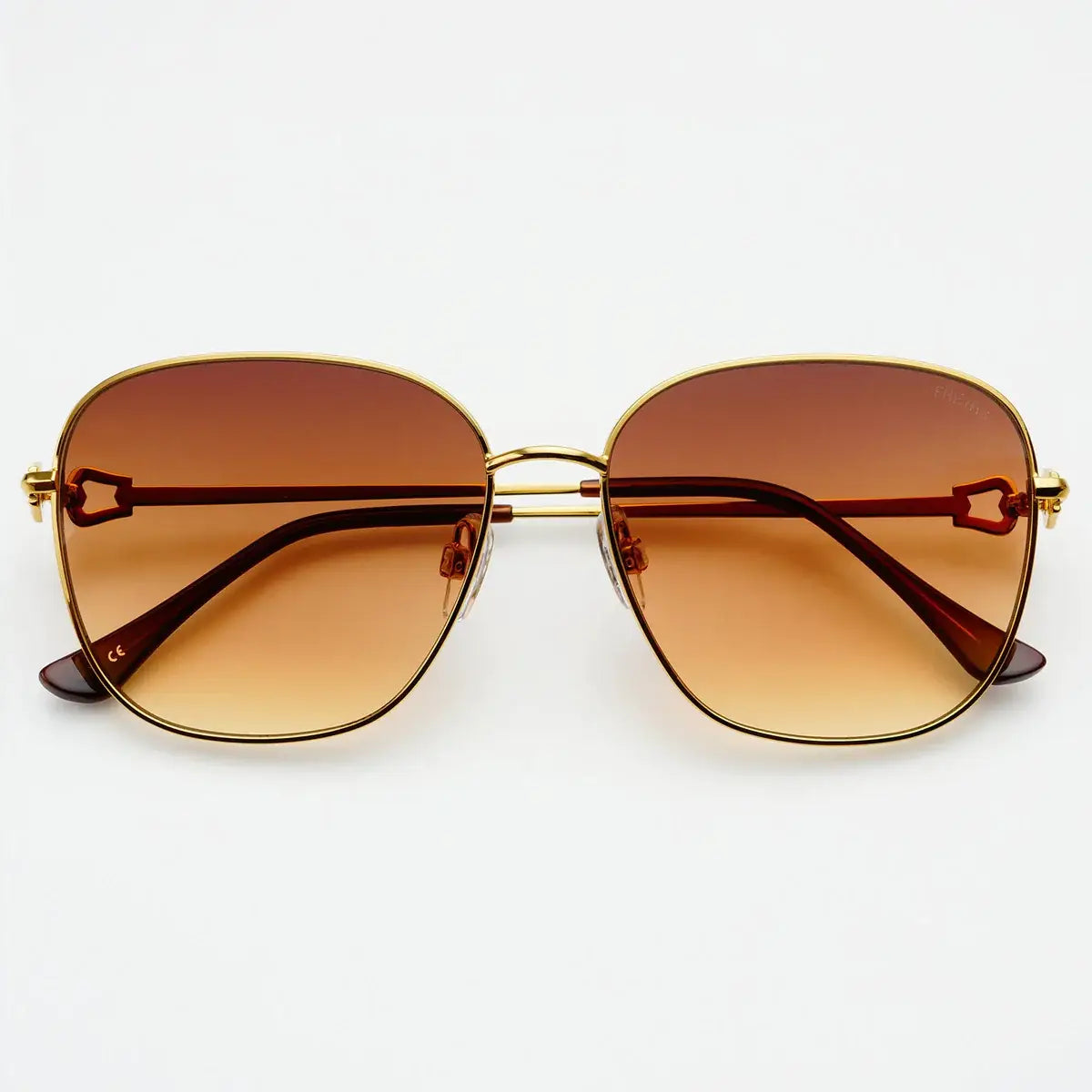 Lea Gold Brown Sunglasses