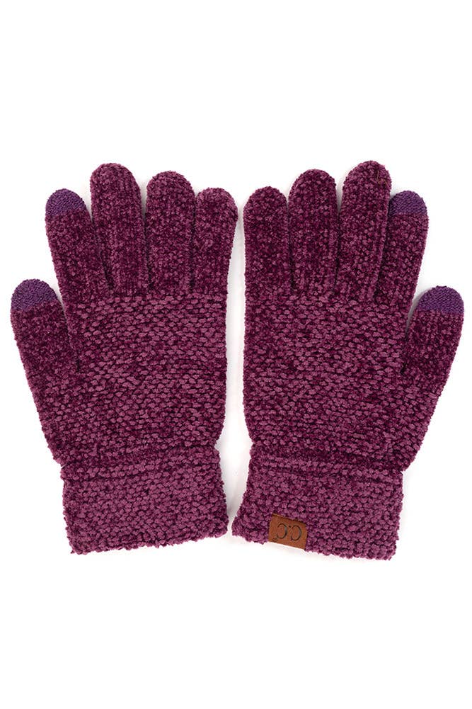 C.C Eco Friendly Chenille Gloves orchid flower