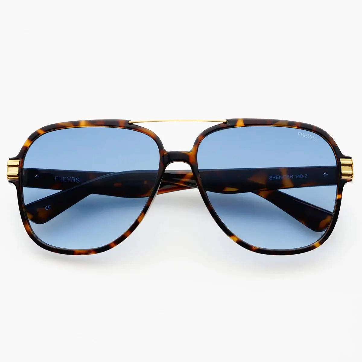 Spencer Tortoise Blue Sunglasses