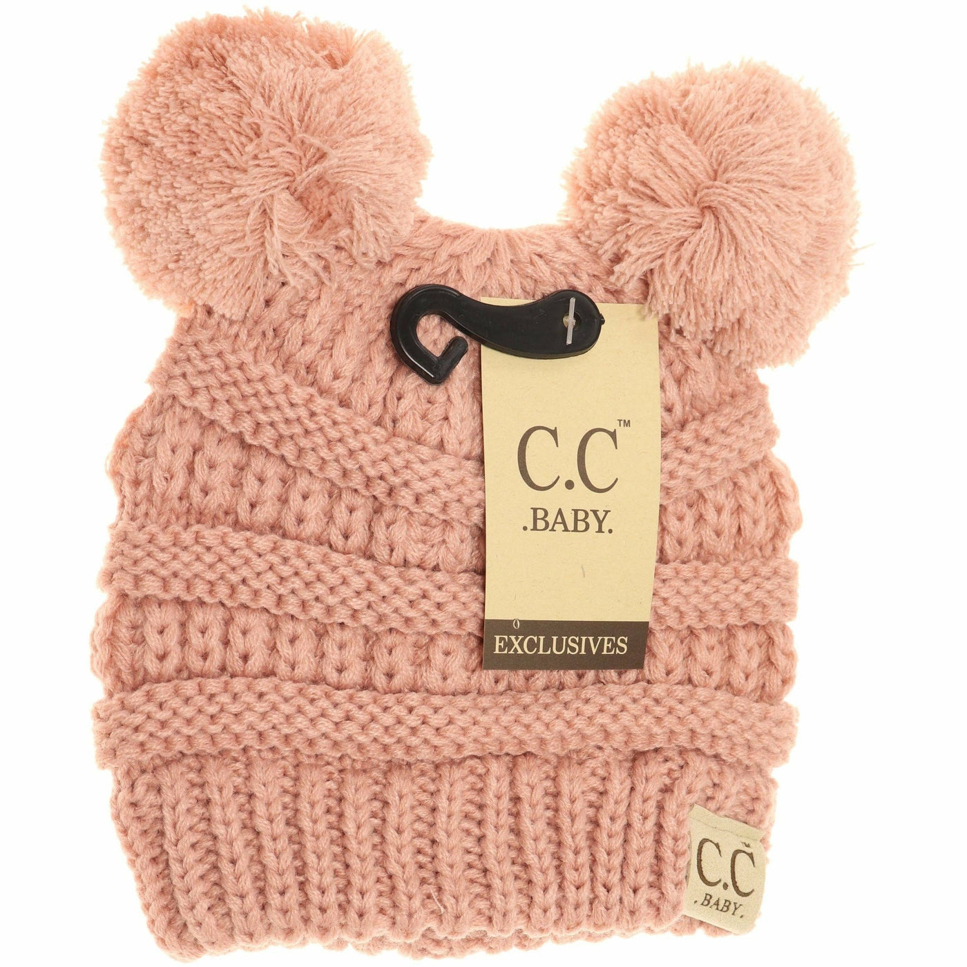 BABY Solid Double Pom CC Beanie BABY23POMPOM: Indie Pink