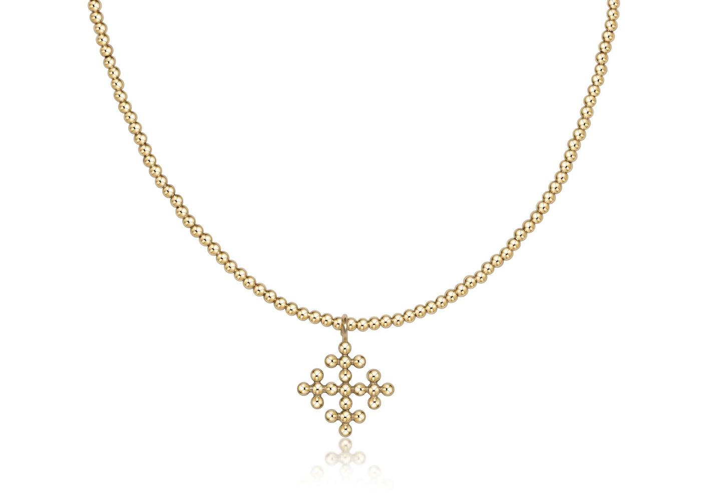 enewton choker classic gold 2mm bead - classic beaded signature cross encompass gold charm