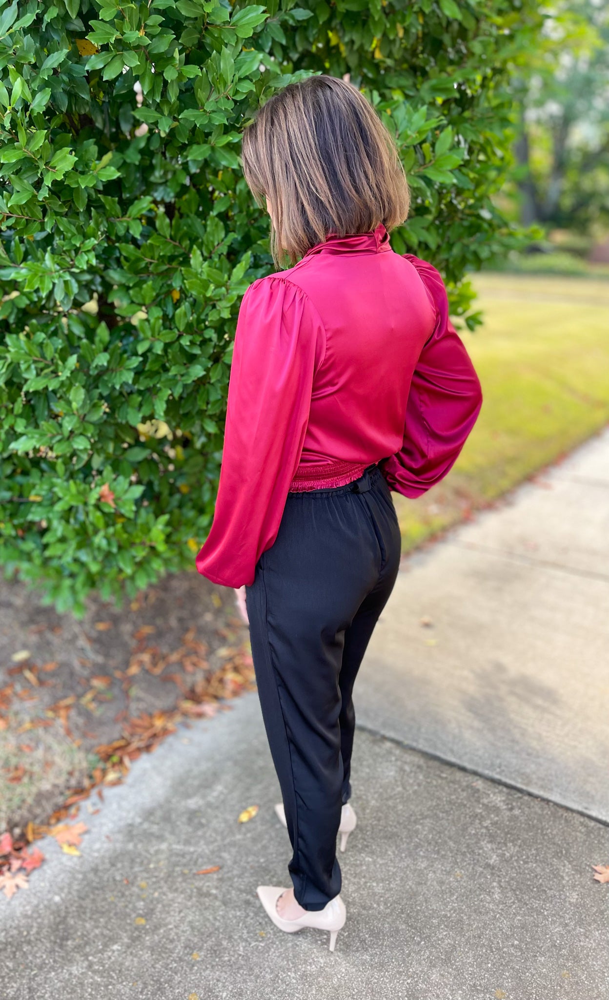 Shattered Dreams Black Highwaist Belted Pants