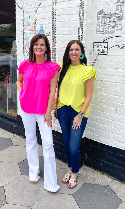 I Like The Way Ruffle Sleeve Top