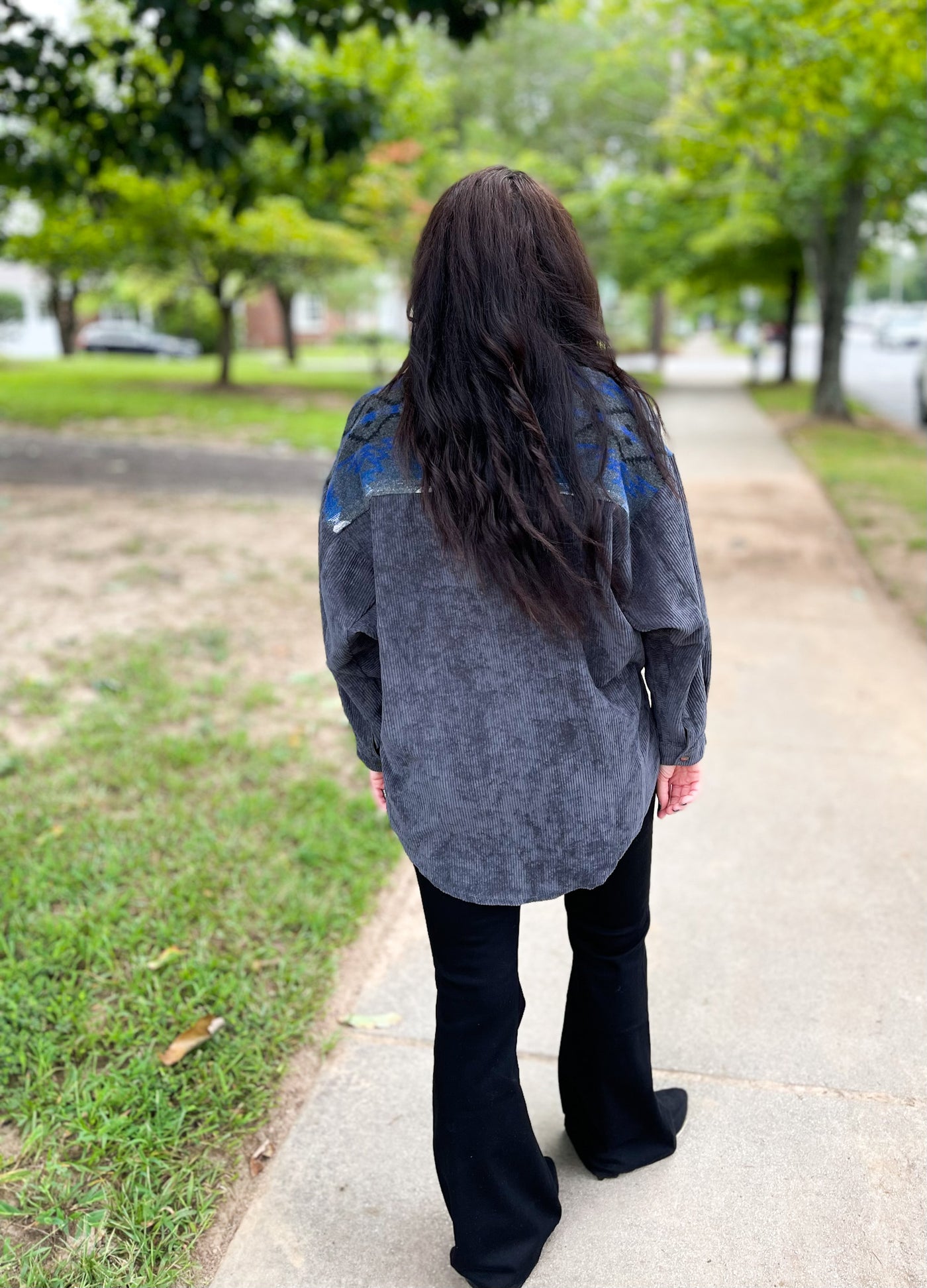 Faith Aztec & Corduroy Shacket