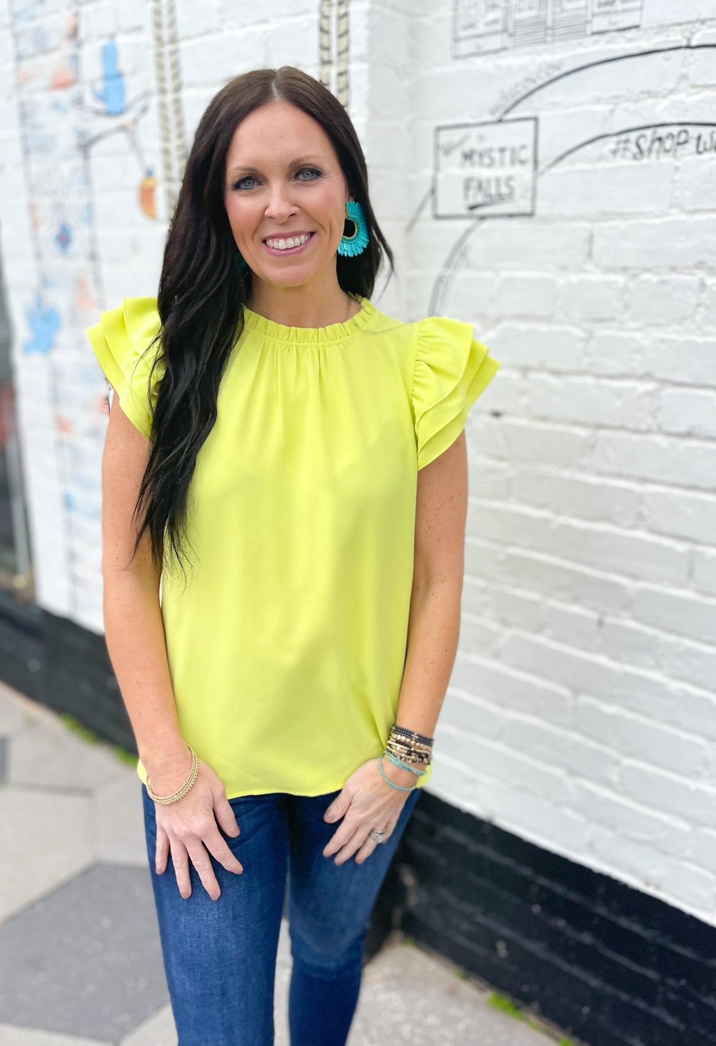 I Like The Way Ruffle Sleeve Top