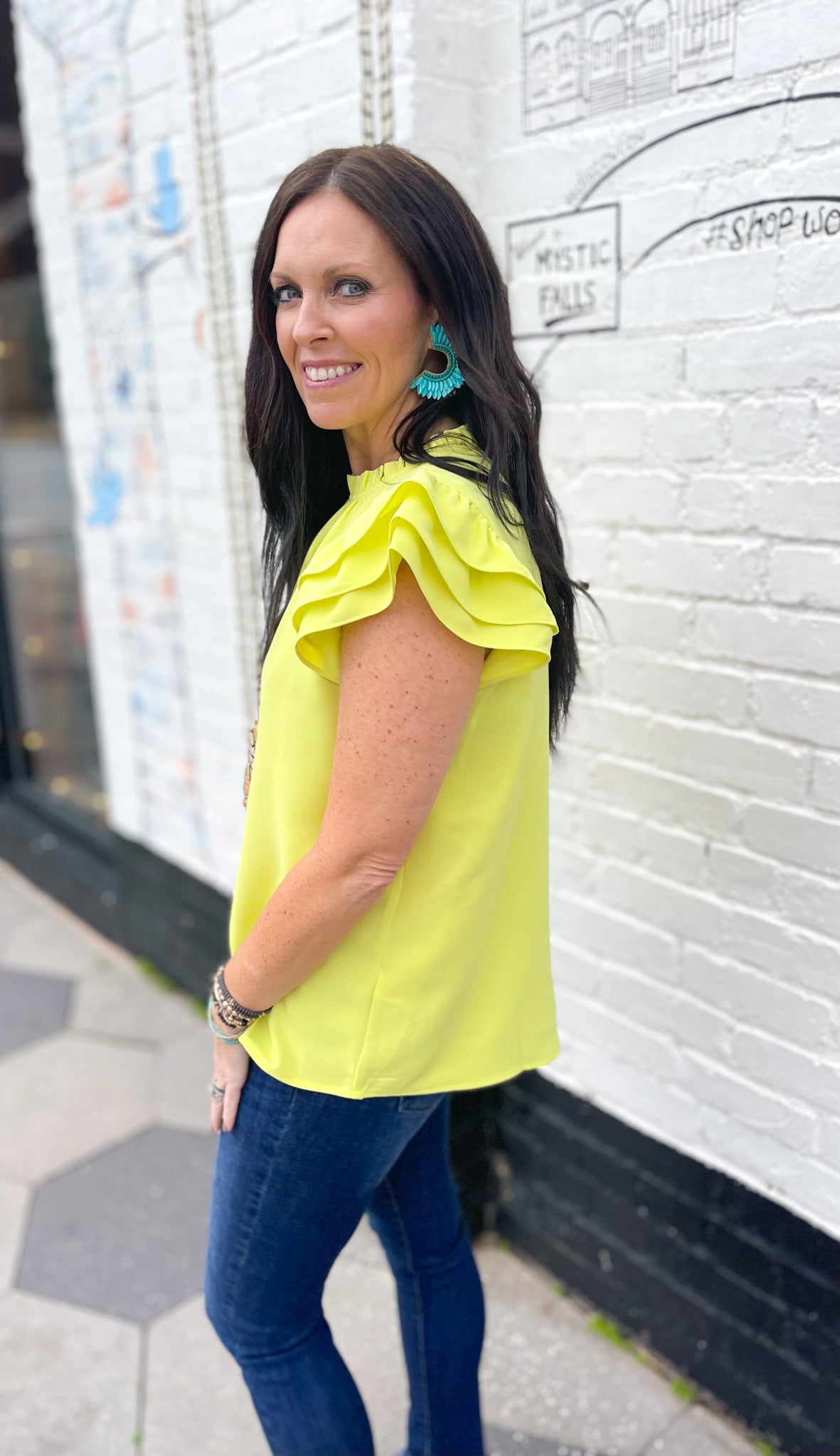 I Like The Way Ruffle Sleeve Top