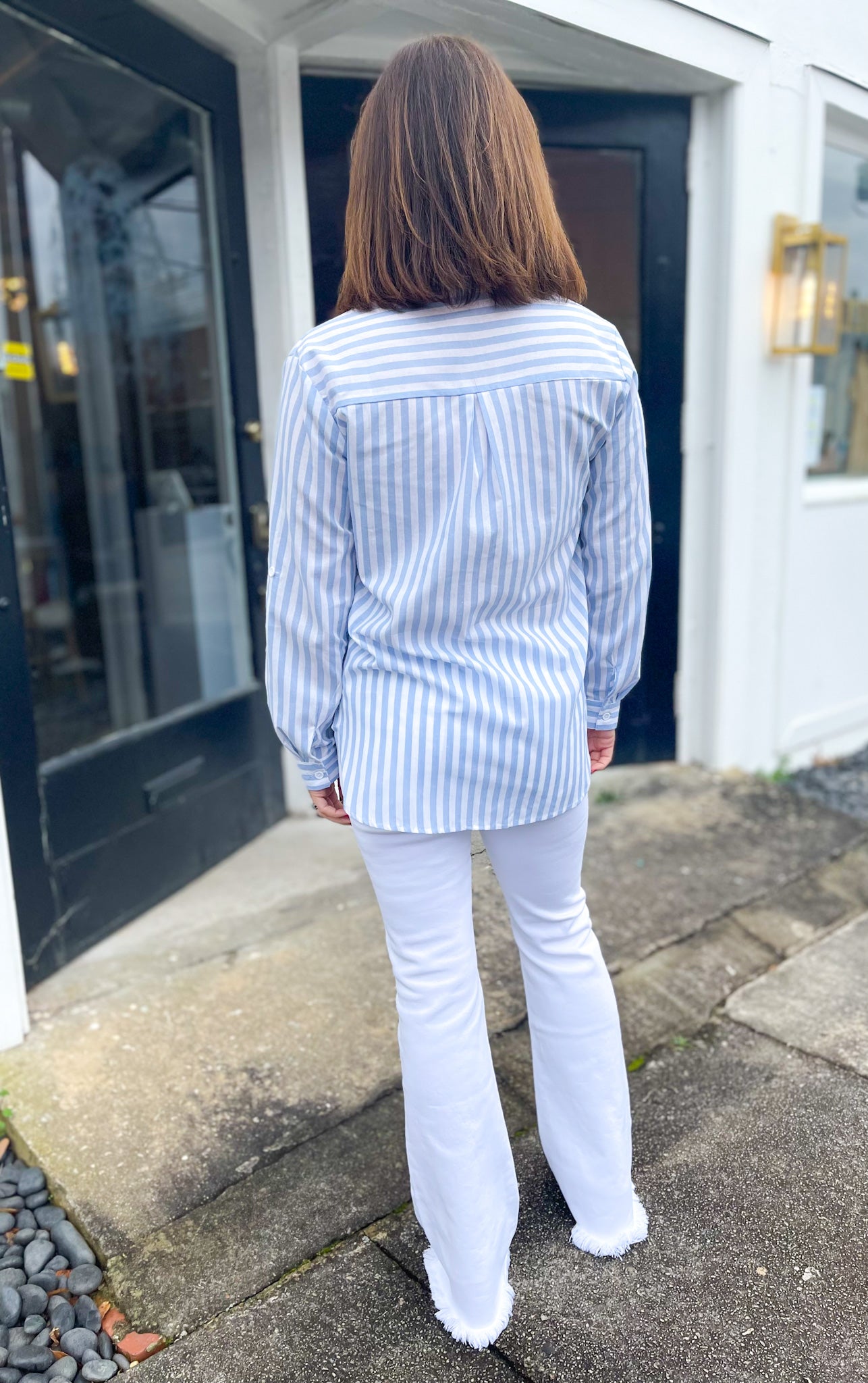 Motownphilly Sky Blue Striped Button Down